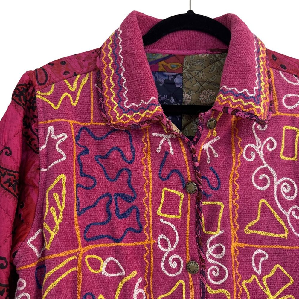 C:Eed Womens Reversible Patchwork Quilted Silk Co… - image 2